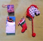 VINTAGE 1970'S / 80'S ~ 2 CHRISTMAS ORNAMENTS 2 DECORATIONS NEW — photo 2