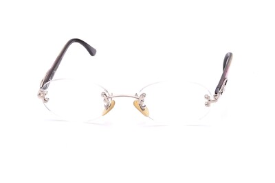 Brille Fassung Oval Randlos Naturhorn Horn Seide Metall Damen Hoffmann Naturell