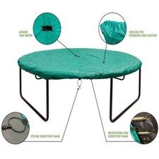 Trampolina Osłona przeciwdeszczowa Plandeka 183 Zielona 0,35mm PVC Plandeka pogodowa Zima