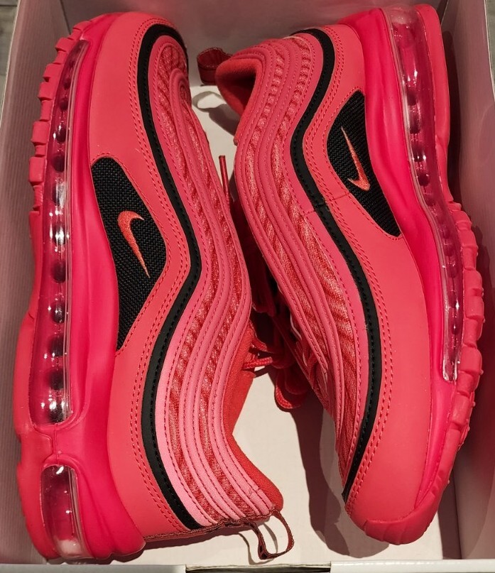 Nike By You Air Max '97 Red Black DJ3180-991 Women's Size 8.5 | eBay