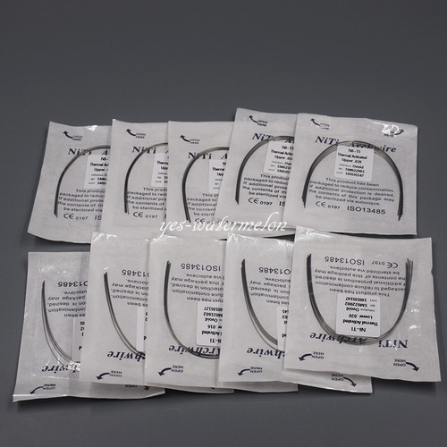 100 Set Filo Arco Niti Rotondo Ortodontico Termico Attivato Dentale 12~20 U/L - Foto 5 di 12