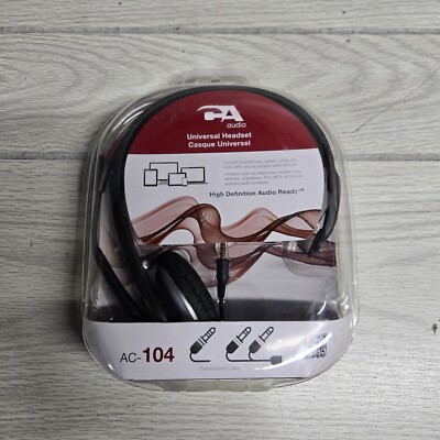 CA Cyber Acoustic Universal Stereo Headset Headphones AC-104 High Definition