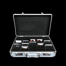 Aluminum Frame Storage Box Case Lock Password for 50 PCGS NGC Coin Holders Slabs