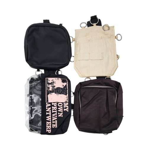 Eastpak X Raf Simons Convertible 4 Pochettes Et Sac à Dos Noir, Blanc - Nwot - Photo 4 sur 5