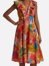 NWOT FARM Rio Tropical Jungle Midi Dress xsmall