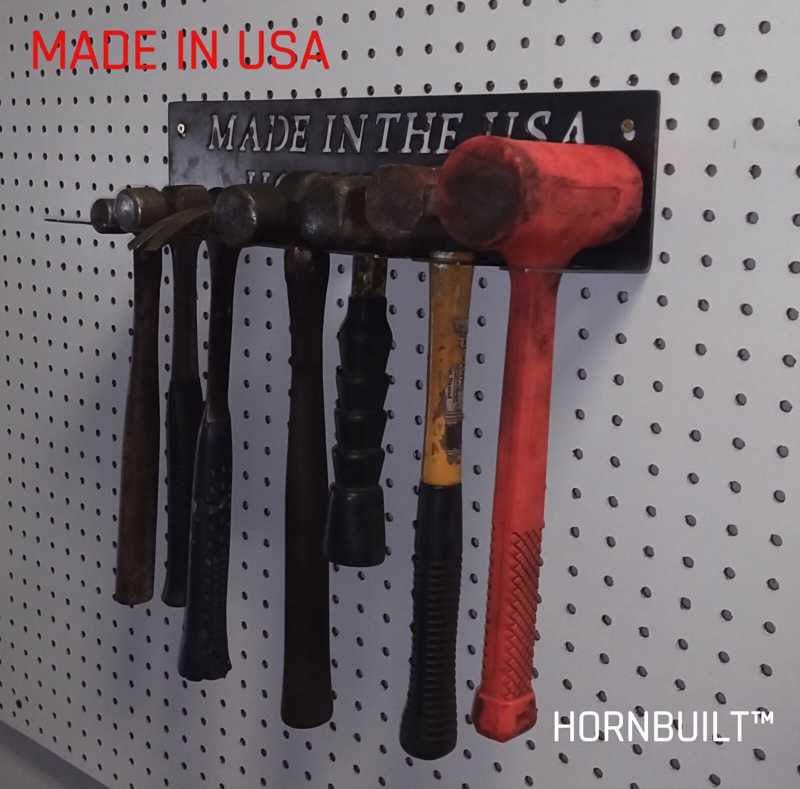 Holds 7 Hammers, Made In USA By Hornbuilt, Metal Garage - Foto 5