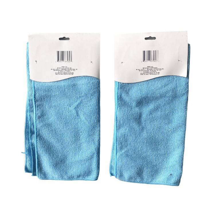 Lot Of Two Blue Microfiber Cleaning Towels 2-ct. Packs 4  display picture 1