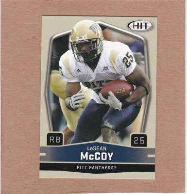 2009 SAGE HIT LeSean McCoy Pittsburgh Panthers #25 White Jersey Variation  Rookie