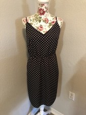 NEW Shein Curve Sleeveless Spaghetti Strap Black Polka Dot Summer Dress Size 1XL