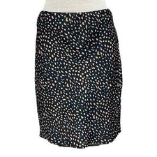Urban Outfitters Skirt Womens M Medium Black Tan Speckled Flip Skirt Knee Length