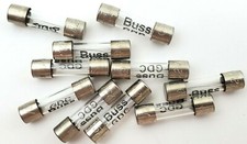 Lot of 10 Bussmann GDC2.5 Glass Fuses 250V 2-1/2 Amp Time Delay 5 x 20 mm