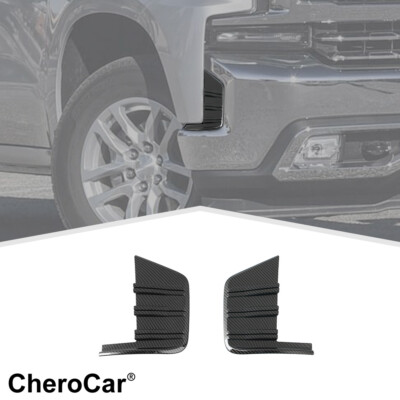 Front Facial Bumper Corner Decor Cover Trim For 2019-2021 Chevy Silverado 1500