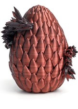 3D Printed Dragon Egg - Surprise Egg with 12" Flexible Crystal Dragon Inside,Toy