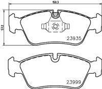 Hella Pagid Bremsbelagsatz Scheibenbremse 8DB 355 011-281 FüR BMW E90 E87 3Er