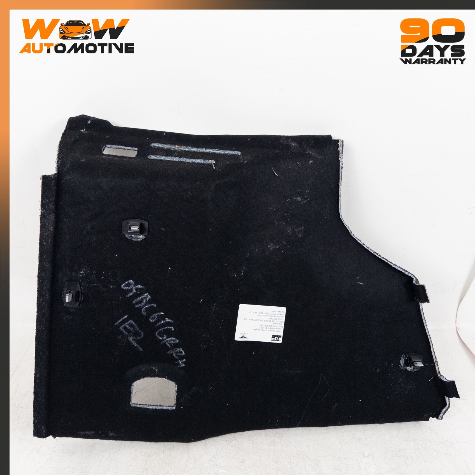 04-10 BENTLEY CONTINENTAL GT REAR RIGHT TRUNK TAILGATE LINER CARPET PANEL OEM