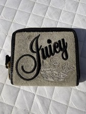cracking Liner Vintage Juicy Couture Velour Velvet Zip Around Wallet Y2K