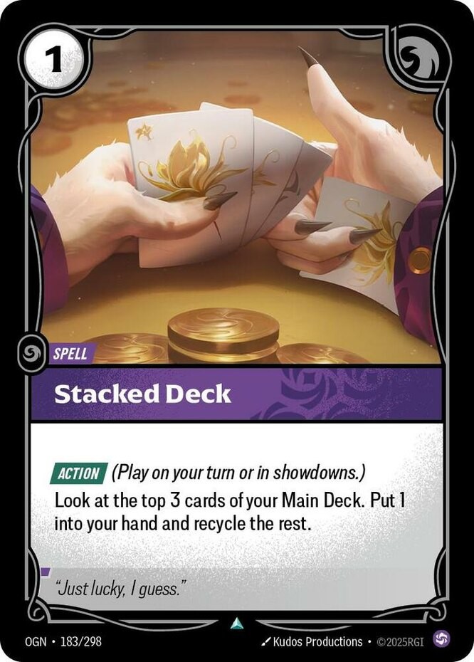 Hero Deal - 1 x Riftbound TCG Stacked Deck - 183/298 - Uncommon Origins