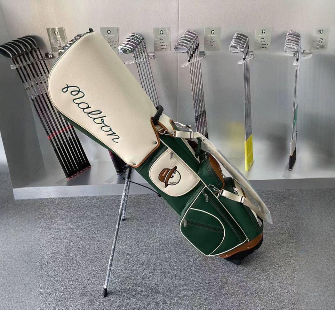 Malbon Golf Caddy Bag Green 5-flame with food #GMN078 | eBay