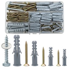 188 Pcs Screws And Wall Plugs Set Anchor Bolts Assorted Heavy Duty Rawlplug