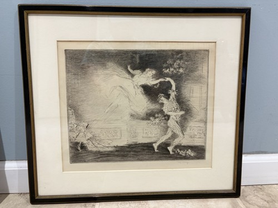 #ad Troy Kinney Post Impressionist American Artist Etching Ballet Fokin and Fokina $195.00