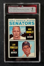 1964 Topps #167 Mike Brumley/Lou Pinella Senators RC Stars Baseball KSA 5 EX