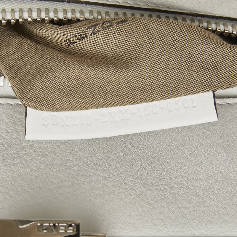 Fendi Peekaboo Handbag Shoulder Bag 2Way 8Bn210 Brown Beige Patent Leather Sued image 10