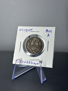 1901 A Uruguay 5 Centesimos Coin KM# 21 - Copper-Nickel