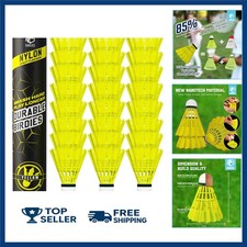 Goose Feather Badminton Shuttlecocks,12 Pack Nylon Feather Badminton Birdies-...