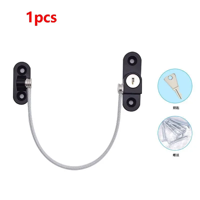 2X White Window Door Cable Restrictor Ventilator Child Baby Safety Security Lock