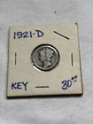1921-D Mercury Dime Good Condition. KEY DATE.