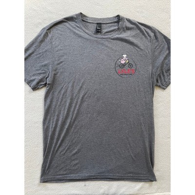 Mens Large T-Shirt Gray Lyle's Bikes Brews & BBQ Loveland Ohio Tri-Blend