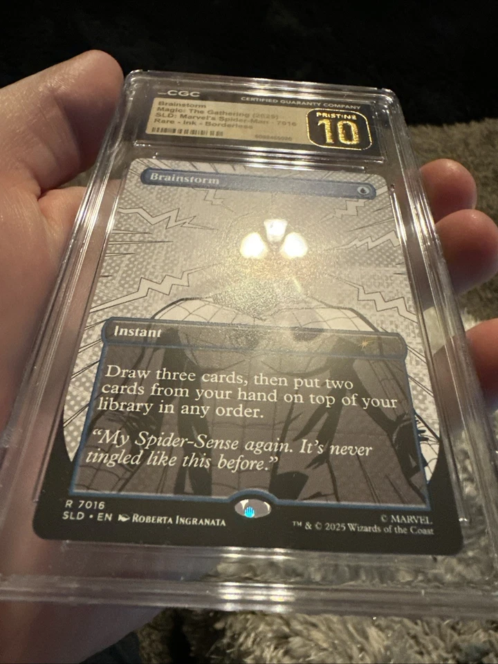 🔥 MTG Brainstorm Inked Secret Lair: Spider-Man Graded CGC Pristine 10 🔥 - Image 2 of 4