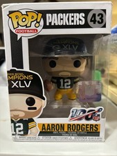 Funko Pop! NFL Aaron Rodgers #43 Green Bay Packers Super Bowl w/protective case
