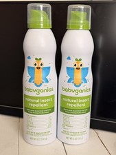 2/pk Babyganics Natural Insect Repellent Deet Free Plant Essential Oils 5oz ea