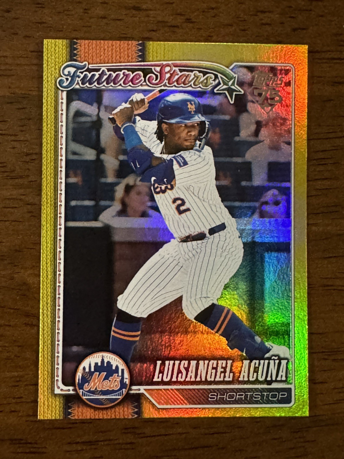 2026 Topps #275 Luisangel Acuna Future Stars Yellow Gold Foil 107/399