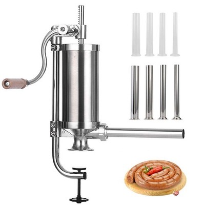 MASTER FENG Sausage Stuffer, Stainless Steel Homemade Sausage Maker Vertical Mea