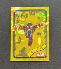 2025 Topps Chrome Marvel Sunfire #22 Yellow Lava Refractor