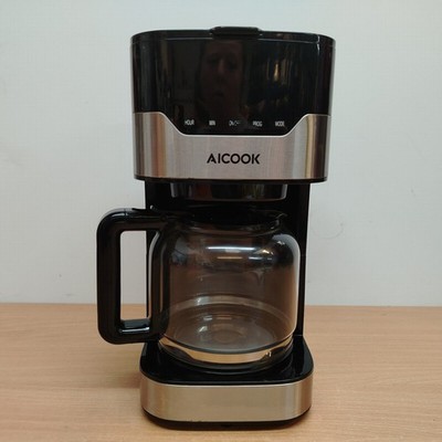 Aicok Kaffeemaschine MD-259T chrom/schwarz