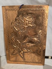 Kupferbild Handarbeit Wandbild Kupfer Rosen