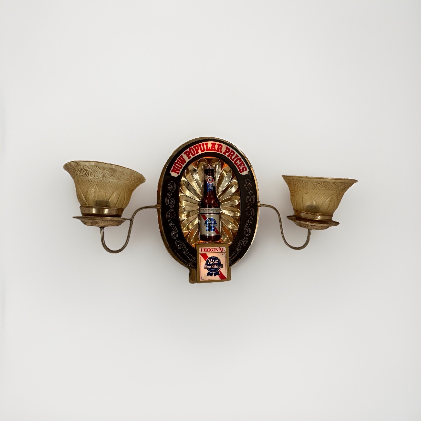 Vintage Pabst Blue Ribbon Beer 3 Lights Beer Sign