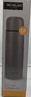 Michelino Isolierflasche 1L Grau Edelstahl Thermoflasche mit Becher Doppelwandig