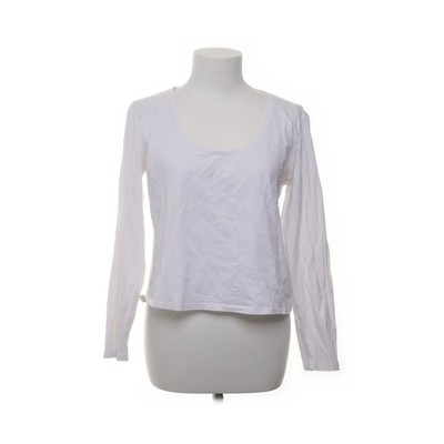 Zara, Langarmshirt, Größe: XL, Weiß, Baumwolle/Elasthan, Einfarbig, Damen #AwX