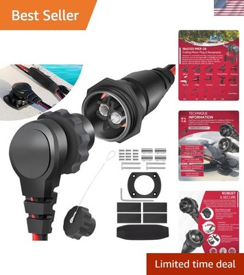 1865120 MKR-28 Trolling Motor Plug and Receptacle for Minn Kota Freshwater an...