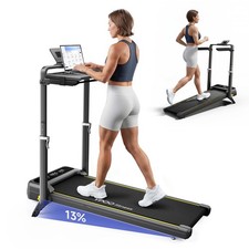 Walking Pad Treadmill for Home, Adjustable Height Desk Treadmill 300 LB Capacity