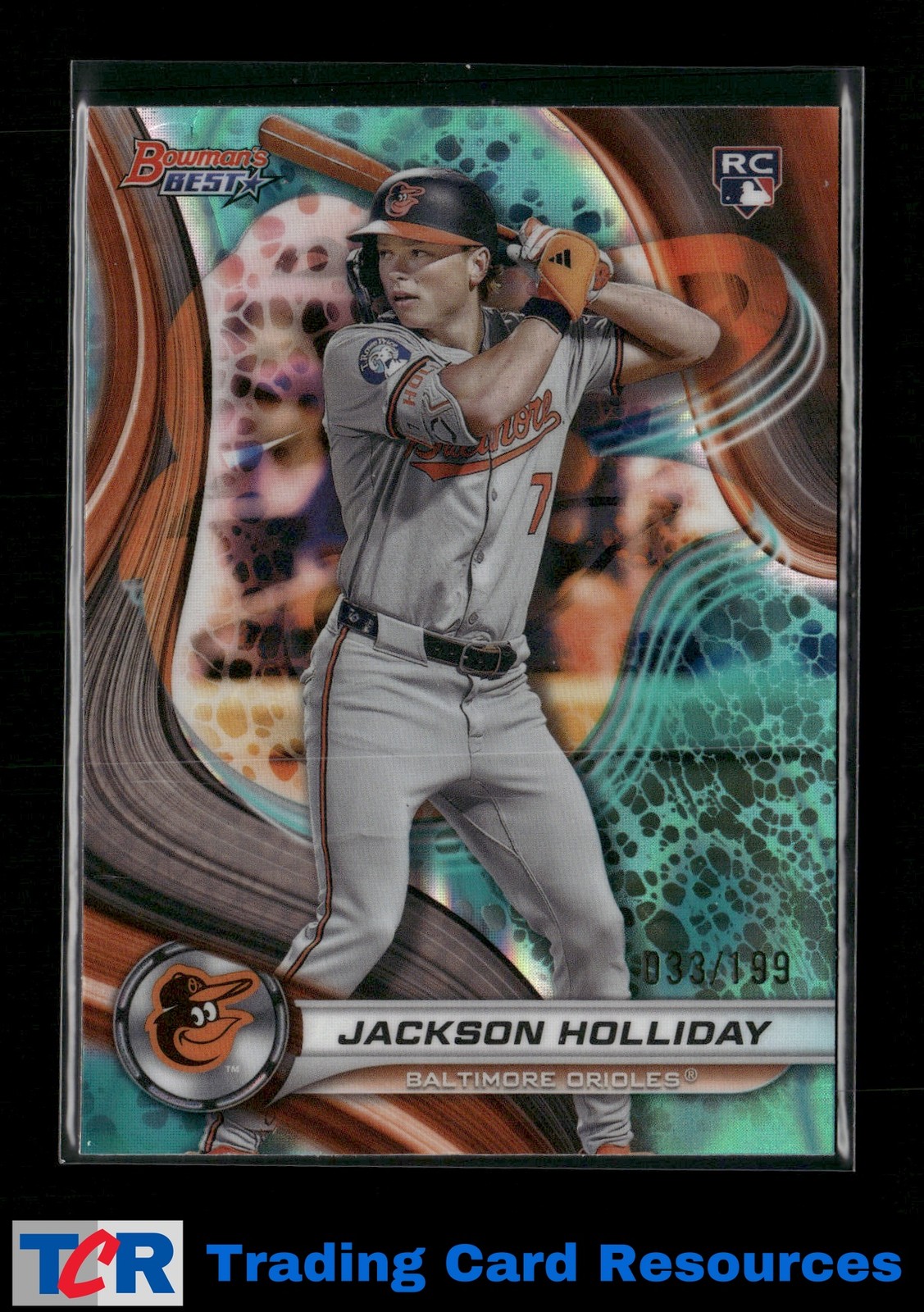 2024 Bowman's Best #13 Jackson Holliday Aqua Lava Refractors #/199