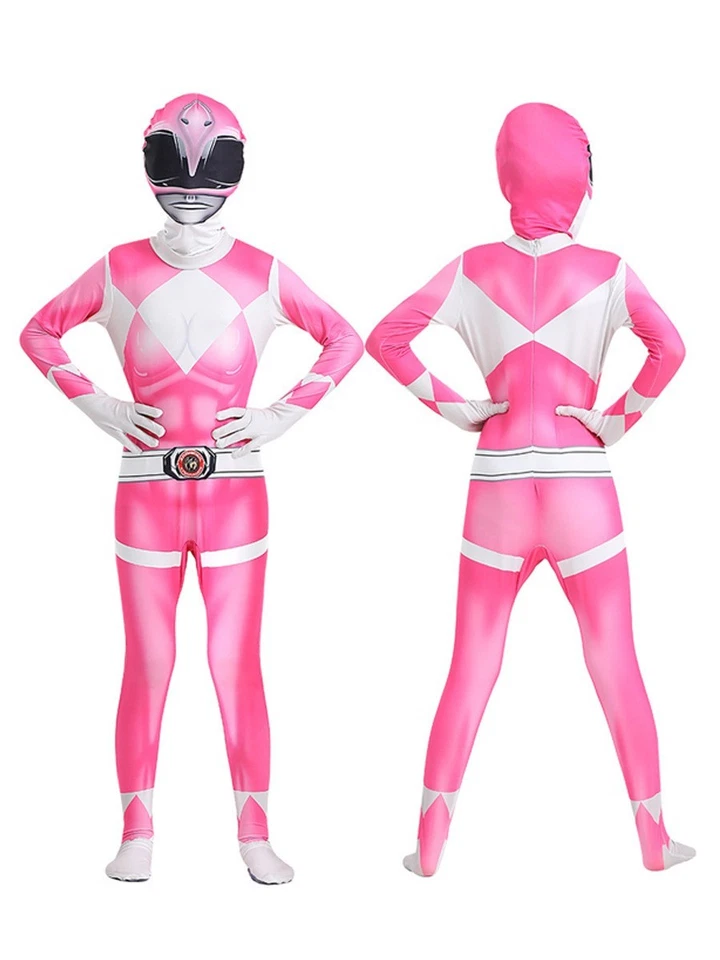 Kids Adult Mighty Morphin Power Rangers Cosplay Costume Book Week Halloween UK🎃 - Image 3 of 4