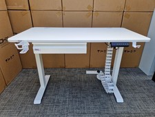 OHX White Electric Desk | Standing, Height Adjustable Workstation - 120x60cm
