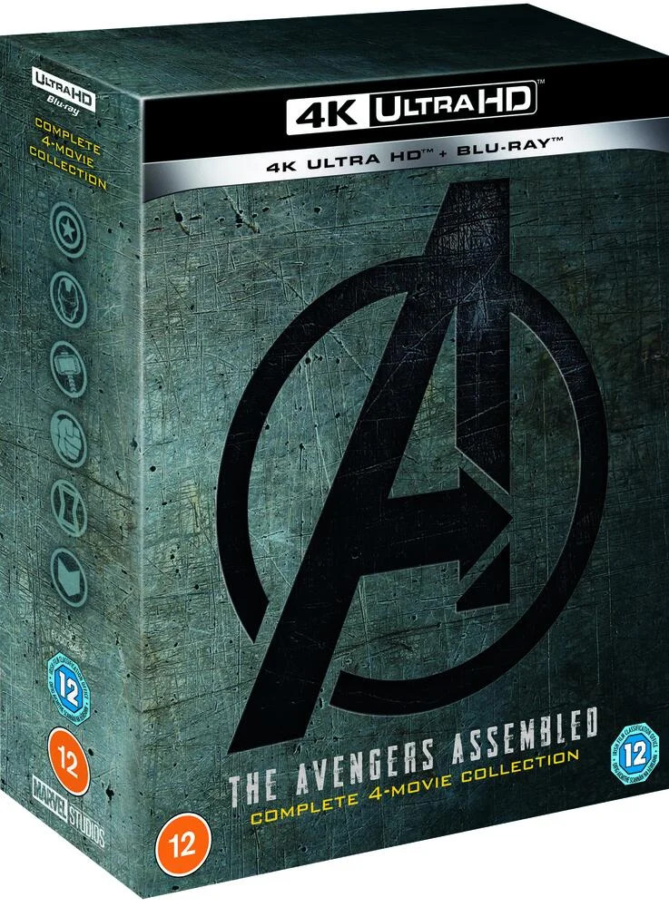 Avengers Assembled 4 Movie Collection (4K Ultra HD & Blu ray) Preowned Box Damag - Image 3