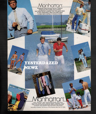 1987 Print Ad for Manhattan Mens clothing Ame...