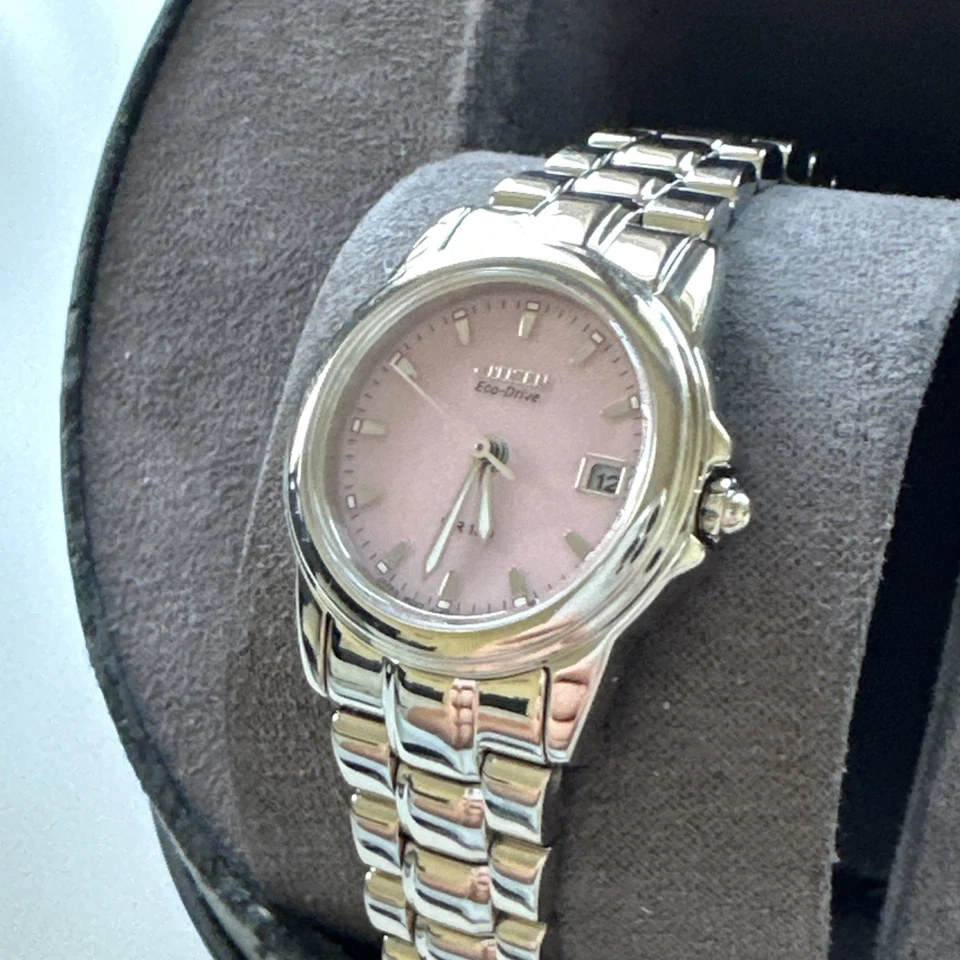 Citizen Silhouette Eco-Drive Pink Dial Stainless Steel Ladies Watch EW1620-57X - Image 4 of 4